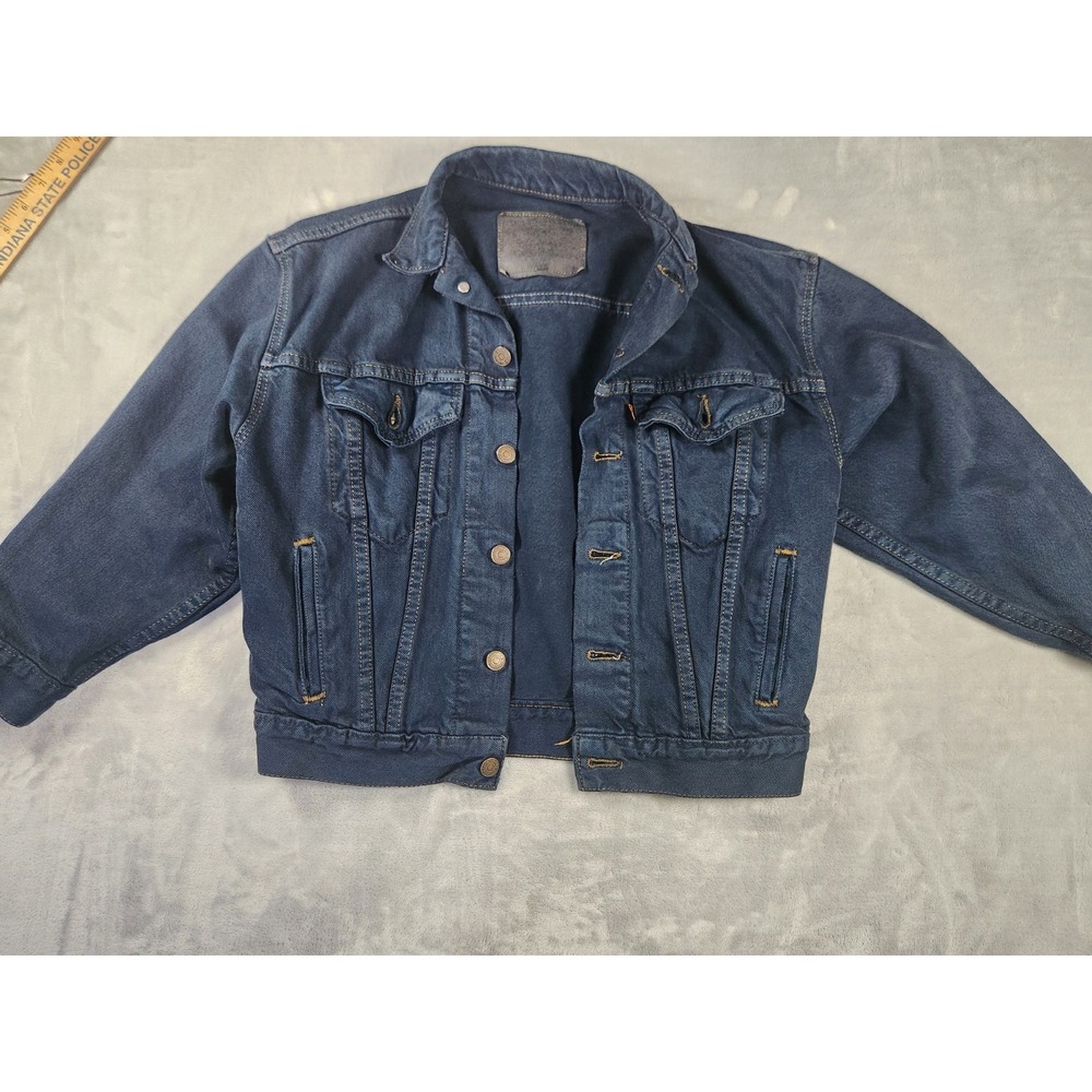 Vintage Levis Denim Jacket Youth 12/14 Blue Trucker Orange Tab USA‎ 57507